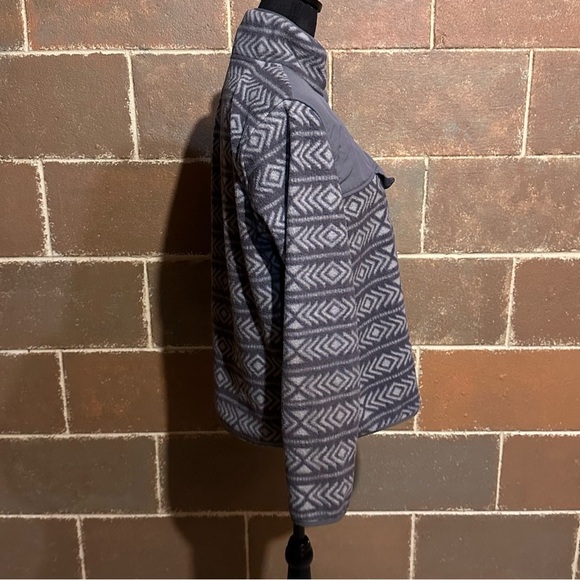 Sierra Designs Gray Geo Print Fleece Pullover Jacket Top Women's L Large - Picture 4 of 8